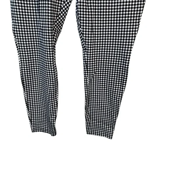 Old Navy Womens Size XL Houndstooth Black White Stevie Cropped Pull On Pants - Picture 7 of 8